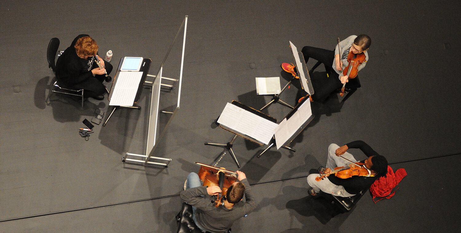 Picture: Clarinet quintet viewed from above